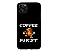 Carcasa para iPhone 11 Pro MAX Coffee First Retro Cartoon Mascot Barista