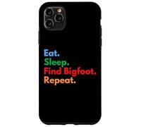 Carcasa para iPhone 11 Pro MAX Come Sleep Encuentra Bigfoot Repeat para Cazadores y Amantes de pies Grandes