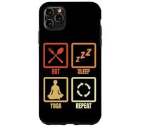 Carcasa para iPhone 11 Pro MAX Comer Dormir Yoga Repetir Yoga Ejercicio