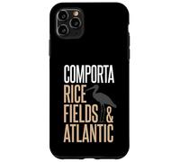 Carcasa para iPhone 11 Pro MAX Comporta Portugal Campo de arroz y Silueta de cigüeña atlántica