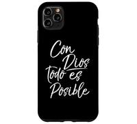 Carcasa para iPhone 11 Pro MAX con Dios Todo Es Posible Mujer Cristiana Iglesia Biblia