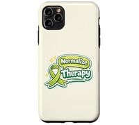 Carcasa para iPhone 11 Pro MAX Concientización sobre la Salud Mental - Cinta Verde de la Terapia de normalización