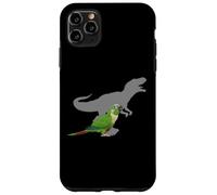 Carcasa para iPhone 11 Pro MAX Conure de mejillas Verdes con T Rex Shadow Bird Lovers