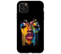 Carcasa para iPhone 11 Pro MAX Cool African Woman Afro Color Painted Face Juneteenth Vibes
