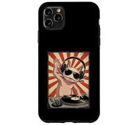 Carcasa para iPhone 11 Pro MAX Cool Retro Axolotl DJ Funny Axolotls Música Hombres Mujeres