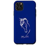 Carcasa para iPhone 11 Pro Max Corazón para caballos Jinete Caballo amor por los caballos