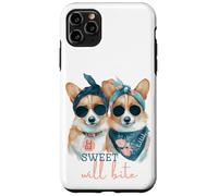 Carcasa para iPhone 11 Pro MAX Corgi Dogs Sweet Will Bite Savage, descarado y Lindo Humor