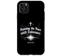 Carcasa para iPhone 11 Pro MAX Corriendo la Carrera con Endurance Hebrews 12:1 Christian