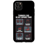 Carcasa para iPhone 11 Pro MAX Cosas Que Hago en mi Tiempo Libre Gimnasio Entrenamiento Halterofil
