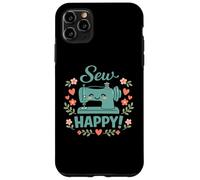 Carcasa para iPhone 11 Pro MAX Coser Happy Cute máquina de Coser Corazones Florales