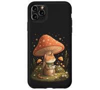 Carcasa para iPhone 11 Pro MAX Cozy Cat Drink Café Champiñón Lindo Cottagecore Estética