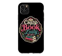 Carcasa para iPhone 11 Pro MAX Crazy Book Lady Reader Bibliotecaria Novela Bookish Humor