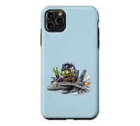 Carcasa para iPhone 11 Pro MAX Crazy Monster Fighter Piloto Jet Cartoon Aviación Arte