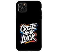Carcasa para iPhone 11 Pro MAX CREA tu Suerte - Cita Motivacional inspiradora y alentadora