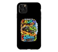 Carcasa para iPhone 11 Pro MAX Crush Preescolar Dinosaurio Monster Truck Regreso a la Escuela Divertido