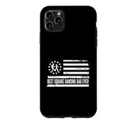 Carcasa para iPhone 11 Pro MAX Cuadrado Dancing Country Music Bandera Estadounidense Patriótica