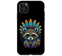 Carcasa para iPhone 11 Pro MAX Cultura Azteca Mexicana Mapache Maya Mitología Arte Indígena