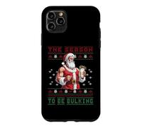 Carcasa para iPhone 11 Pro MAX Culturista Papá Noel Abultando Suéter Feo Fitness