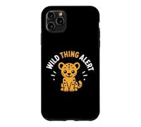Carcasa para iPhone 11 Pro MAX Cute Animal Leopard Quote Funny Wild Thing Alert