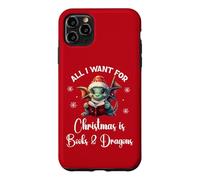 Carcasa para iPhone 11 Pro MAX Cute Dragon Book For All I Want Christmas is Books & Dragons