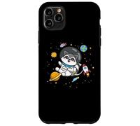 Carcasa para iPhone 11 Pro MAX Cute Funny Kawaii Cartoon Kids Astronaut Space Raccoon Lover