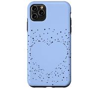 Carcasa para iPhone 11 Pro MAX Cute Heart Black and Light Blue Artistic Stars