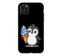 Carcasa para iPhone 11 Pro MAX Cute Penguin Holding Ice Cream Cone Cartoon