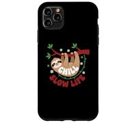 Carcasa para iPhone 11 Pro MAX Cute Sloth Sleeping on a Tree Branch Lazy Relax