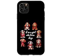 Carcasa para iPhone 11 Pro MAX Cute Valentines Day Puppy Love - Soy una Chica Que ama a los Perros