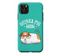 Carcasa para iPhone 11 Pro MAX Cute Womens Girls Red Glasses Guinea Pig Mom Lover