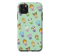 Carcasa para iPhone 11 Pro MAX Cute Womens Kids Girls Kawaii Bubble Boba Tea Animals