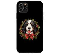 Carcasa para iPhone 11 Pro MAX Cute Wreath Christmas Bernedoodle Dog Lover