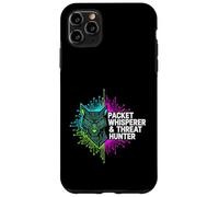 Carcasa para iPhone 11 Pro MAX Cybersecurity Threat Hunter Packet Whisperer Wolf