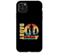 Carcasa para iPhone 11 Pro MAX Daddy of Two Girls superó en número D2 Squared Fathers Day