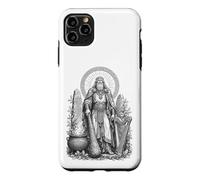 Carcasa para iPhone 11 Pro MAX Dagda Celta Padre Dios Sagrado Caldero Línea Arte