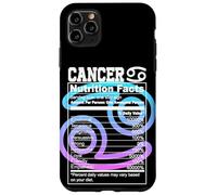 Carcasa para iPhone 11 Pro MAX Datos Nutricionales del Cáncer Signo del Zodíaco Astrología Azul Púrpura