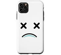 Carcasa para iPhone 11 Pro MAX Dead Tired Face - Funny Cartoon White/Blue