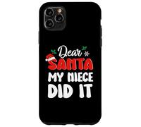Carcasa para iPhone 11 Pro MAX Dear Santa My Niece Did It Family Matching Christmas