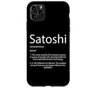 Carcasa para iPhone 11 Pro MAX Definición de Satoshi Criptomoneda Bitcoin Satoshi Nakamoto