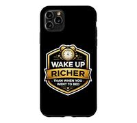 Carcasa para iPhone 11 Pro MAX Despierta más Rico y Luego te fuiste a la Cama Libertad financiera Fuego