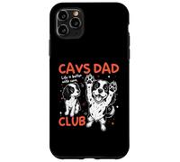 Carcasa para iPhone 11 Pro MAX Día del Padre de los Cavs Dad Club King Charles Cavalier Dog Dad Man
