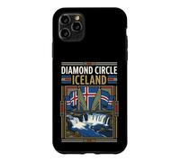 Carcasa para iPhone 11 Pro MAX Diamond Circle Islandia Cascadas Ruta Escénica Vintage