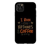 Carcasa para iPhone 11 Pro MAX Dieta cetogénica Corro con cetonas y café Ketosis Keto Dieta