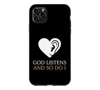 Carcasa para iPhone 11 Pro MAX Dios Escucha y yo también Consejero Cristiano