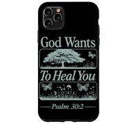 Carcasa para iPhone 11 Pro MAX Dios Quiere Sanarte Salmo 30:2 Culto de fe Cristiana
