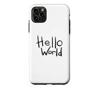 Carcasa para iPhone 11 Pro MAX Diseño artístico con Pincel en Negrita de Hello World con el Primer código