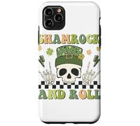 Carcasa para iPhone 11 Pro MAX Diseño de Calavera Irlandesa de la Suerte de San Patricio de trébol y Rollo