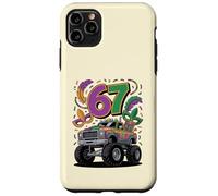 Carcasa para iPhone 11 Pro MAX Diseño de Carnaval de Mardi Gras Monster Car Truck 67