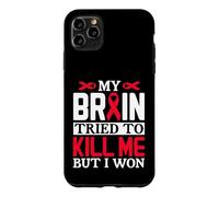 Carcasa para iPhone 11 Pro MAX Diseño de Cinta MY Brain Tried TO Kill ME Pero I Won