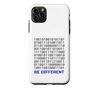 Carcasa para iPhone 11 Pro MAX Diseño de código Binario Be Different | Programador de codificación Nerd IT